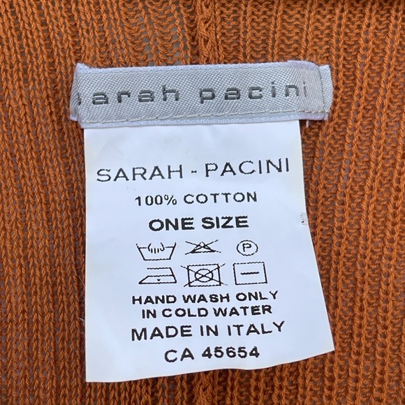 Sarah Pacini Sleeveless Sweater Vest – Rust Orange Knit, One Size (17″ P2P) - Picture 2 of 6
